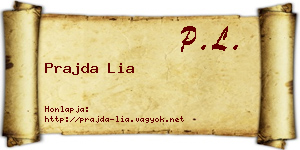 Prajda Lia névjegykártya
